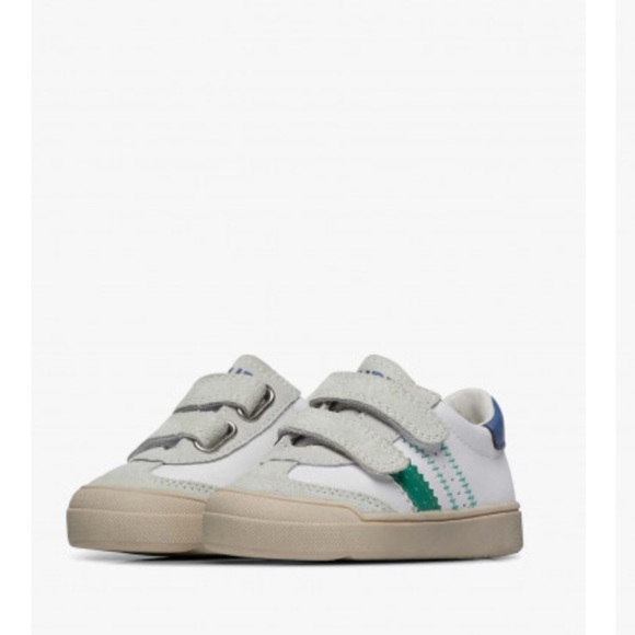 NWT NATURINO RIBY VL. Suede and leather sneakers, White-Green - Picture 2 of 15